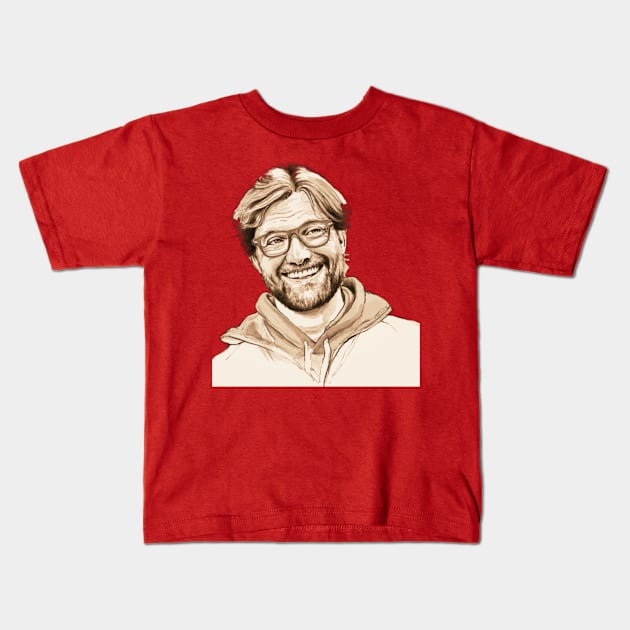 Jurgen Klopp Kids T-Shirt by Charlie Dion